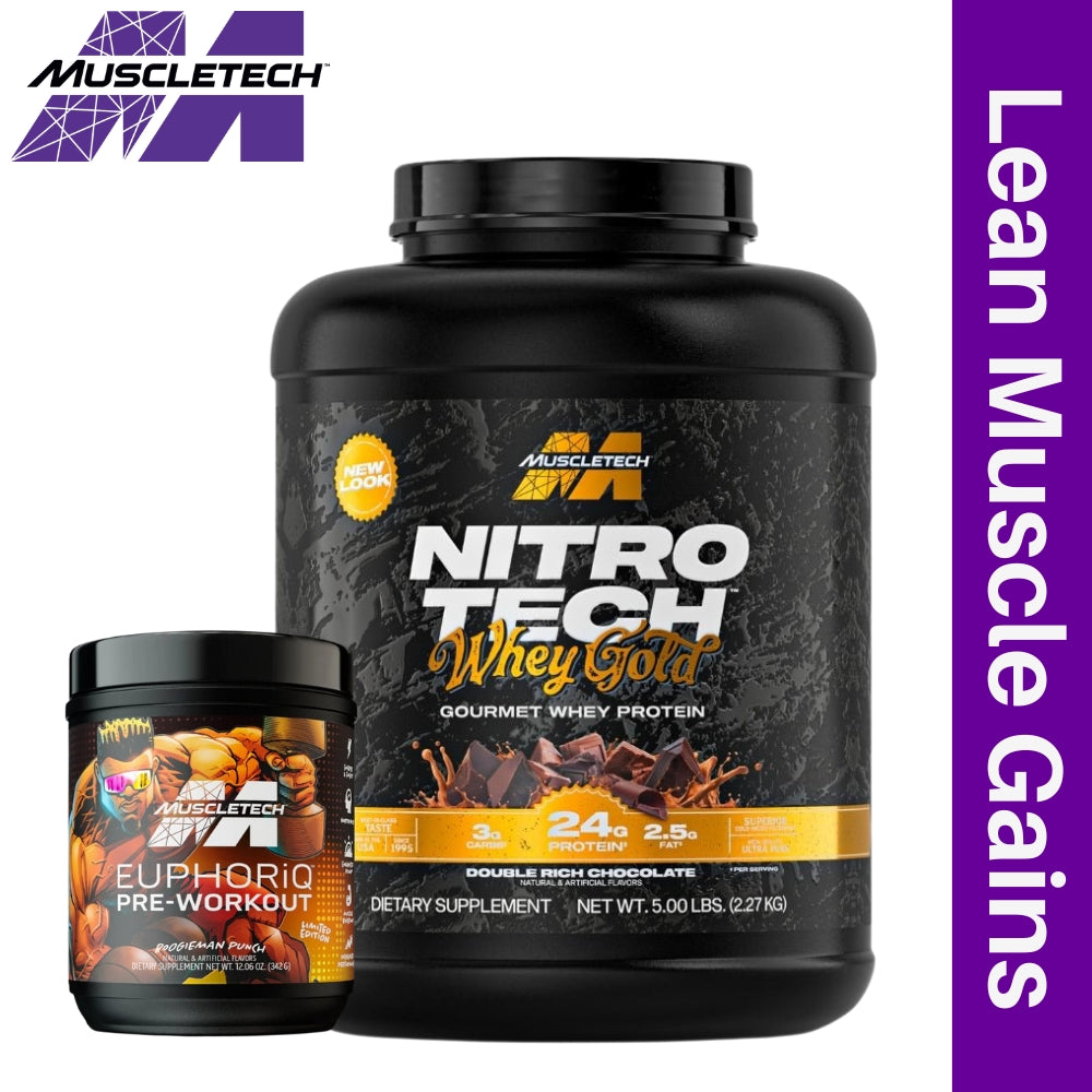 MuscleTech Whey Gold 5 lbs + Euphoriq 20 srv PWO Bundle