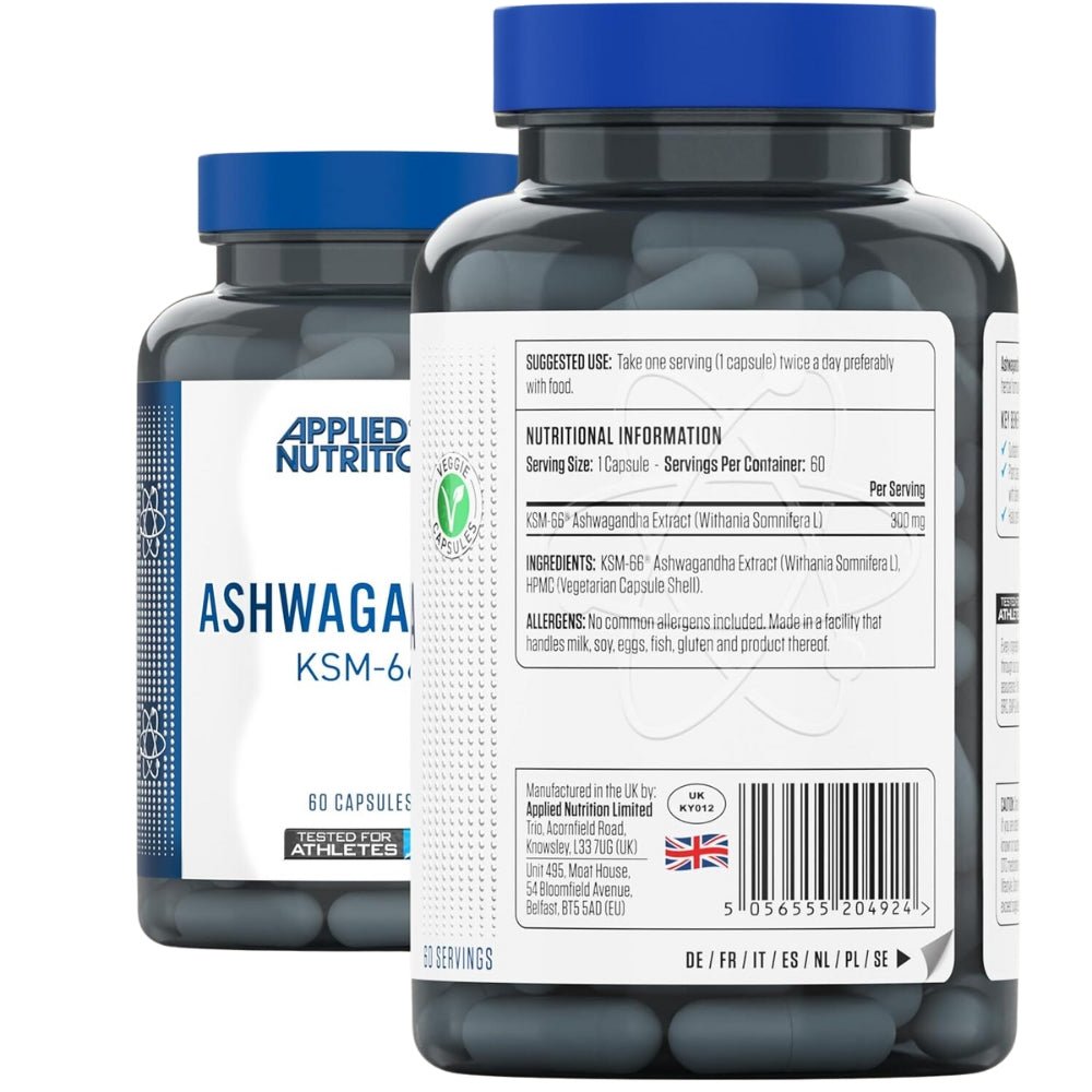 Applied Aswagandha KSM - 66 60 veg caps (HALAL) 634158794261 - The Supplement Warehouse Pte Ltd