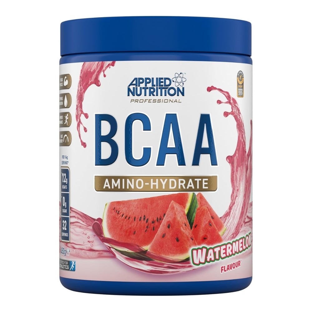 Applied BCAA Amino - Hydrate Recovery (per scoop 7.2g BCAAs, 3g Glutamine, 1g Citrulline) 32 scoops 450g HALAL (Exp Dec 2025 to Aug 2026) 5056555206294 - The Supplement Warehouse Pte Ltd