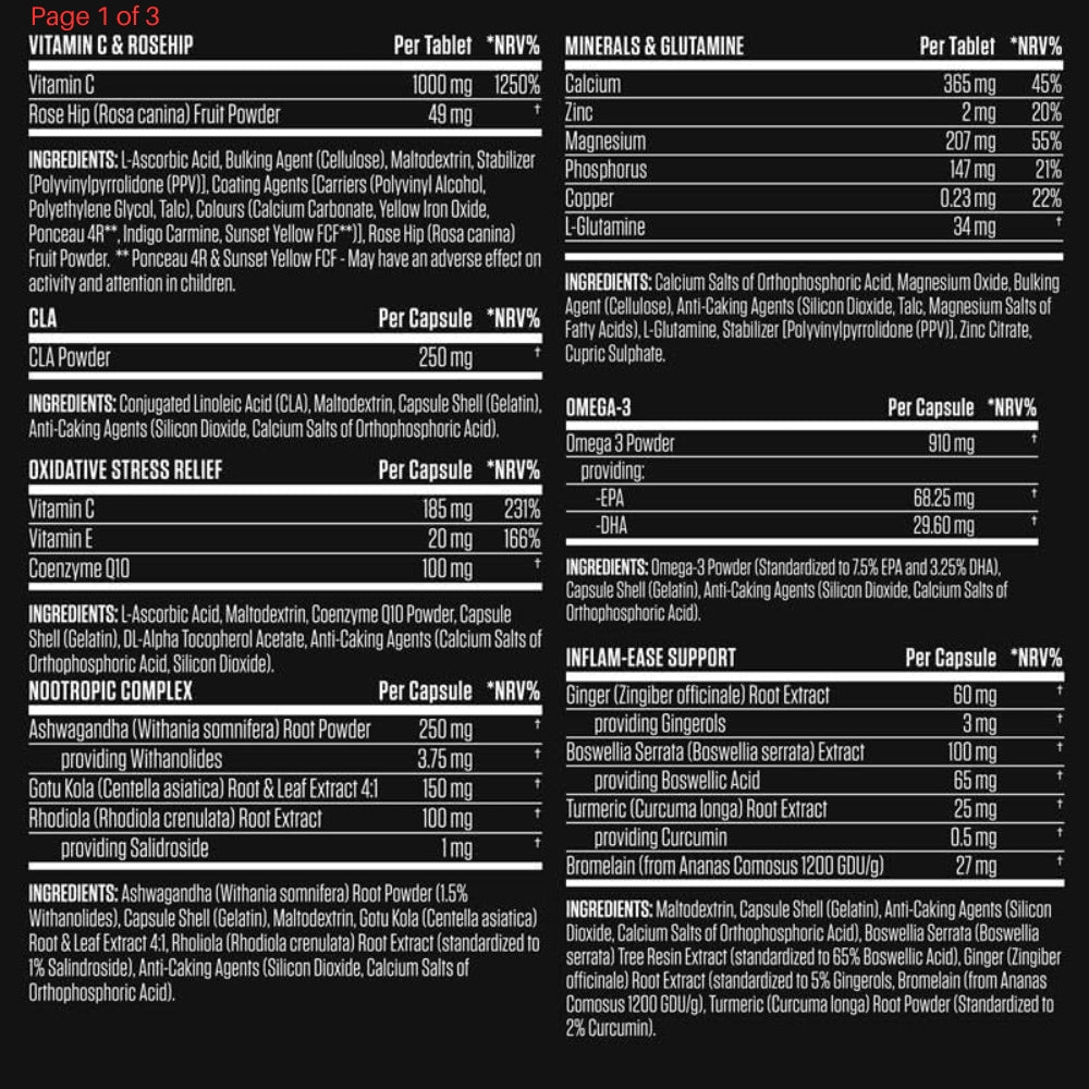 Applied Black Stak Ultimate Health (11 pills in a pack, vitamins, antioxidants and many more) HALAL SP - 136 - The Supplement Warehouse Pte Ltd