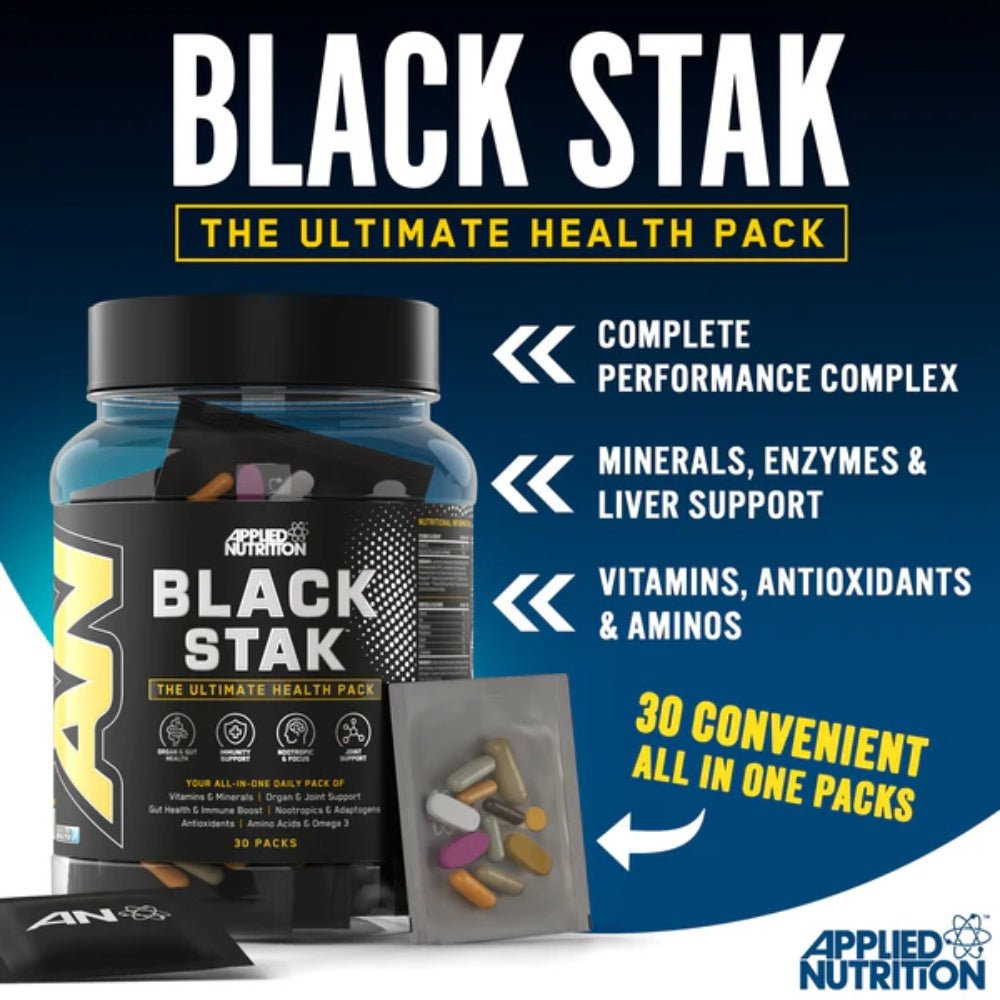 Applied Black Stak Ultimate Health Pack (30 Packs, Exp 07/2026, HALAL) 5056555206935 - The Supplement Warehouse Pte Ltd
