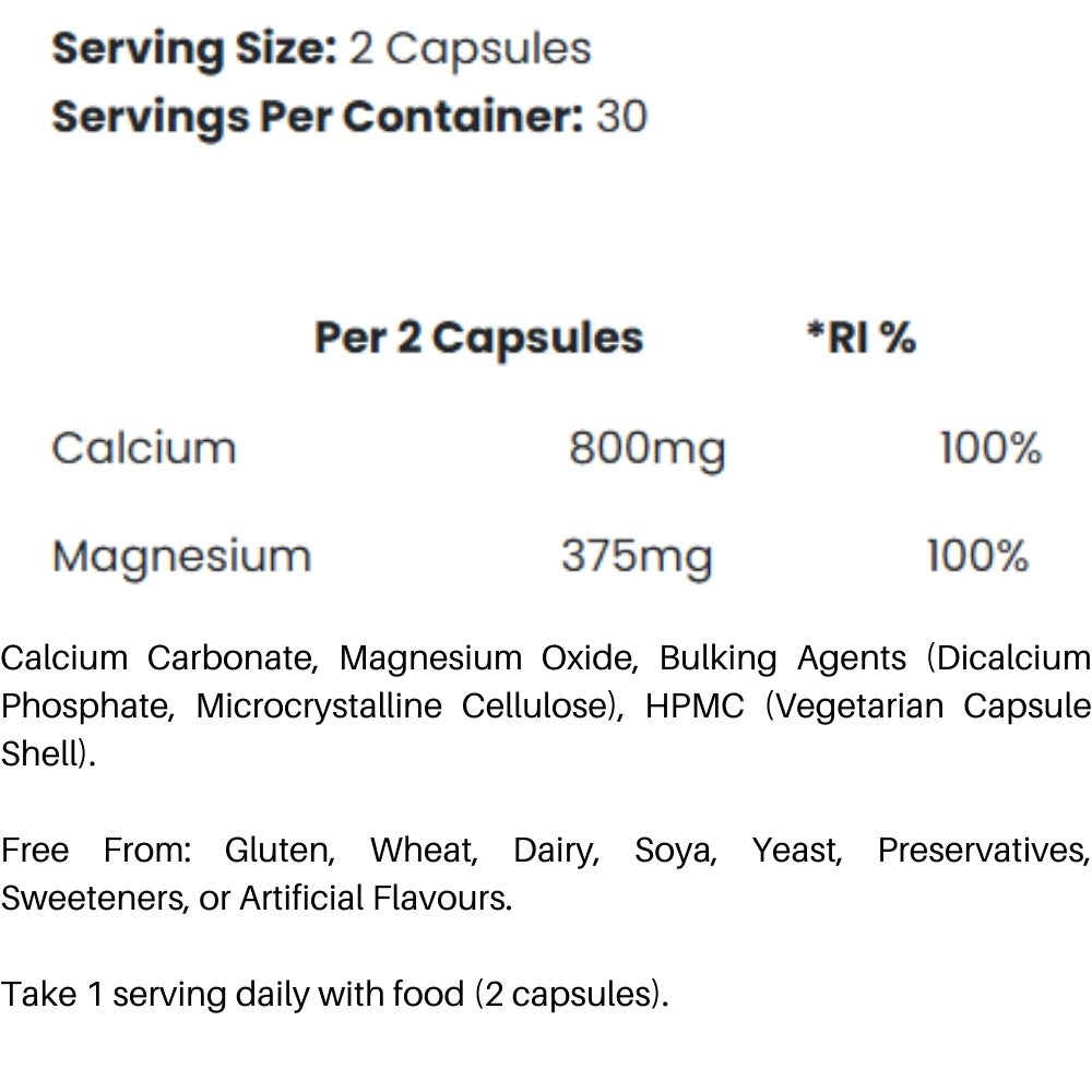 Applied Calcium & Magnesium 60 veg caps 5056555205303 - The Supplement Warehouse Pte Ltd