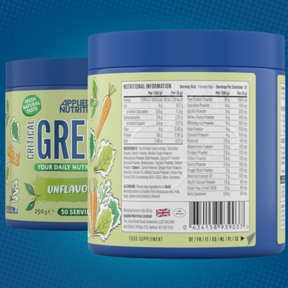 Applied Critical Greens Powder and Superfood Blend 50srv (Halal) 634158939037 - The Supplement Warehouse Pte Ltd