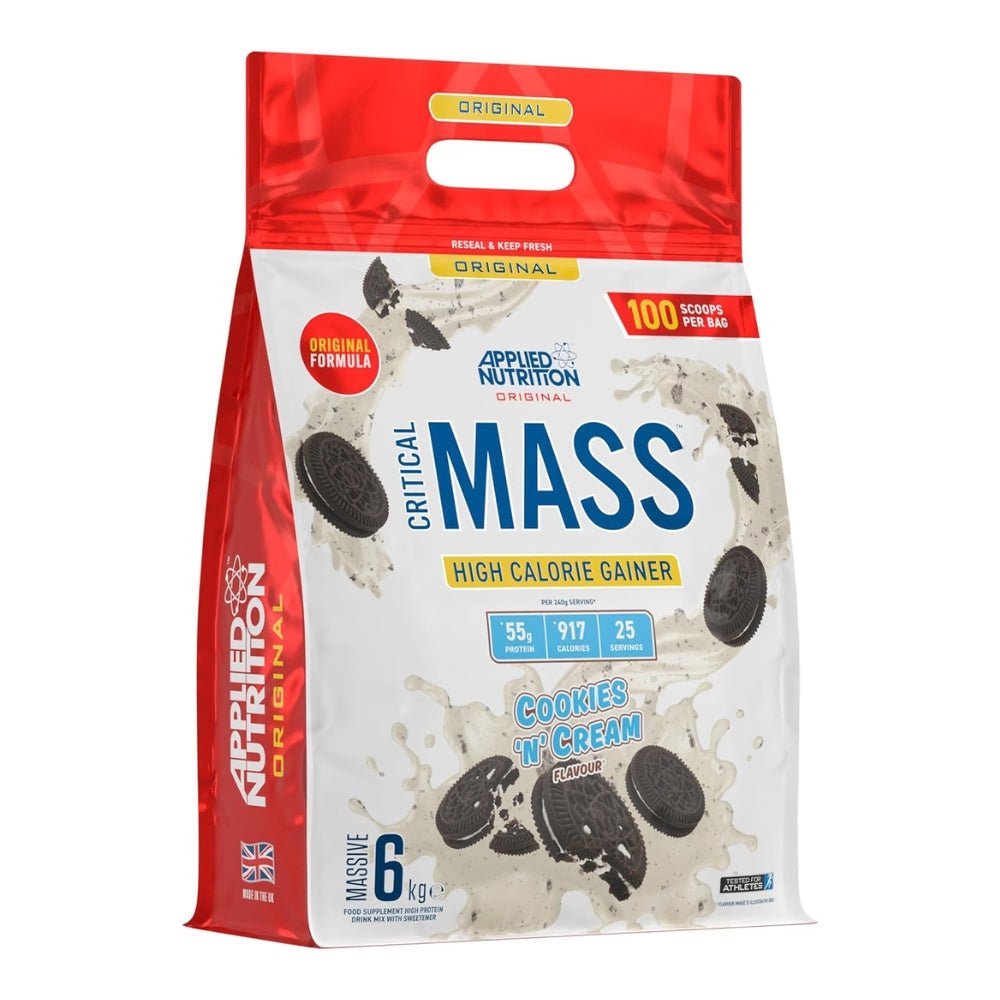 Applied Critical Mass Original Weight Gainer (per 60g scoop: 13.7g protein, 2.1g fat 229 cal) HALAL 5056555204436 - The Supplement Warehouse Pte Ltd