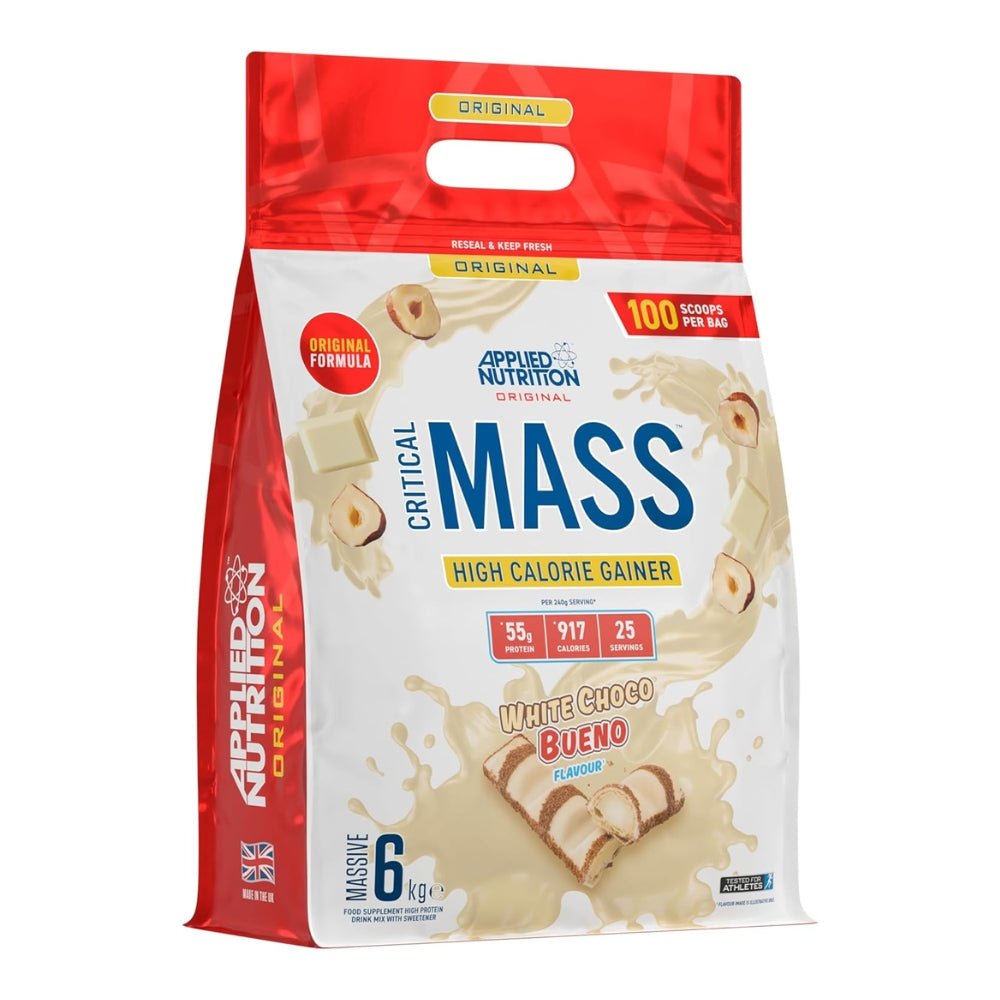 Applied Critical Mass Original Weight Gainer (per 60g scoop: 13.7g protein, 2.1g fat 229 cal) HALAL 5056555204443 - The Supplement Warehouse Pte Ltd