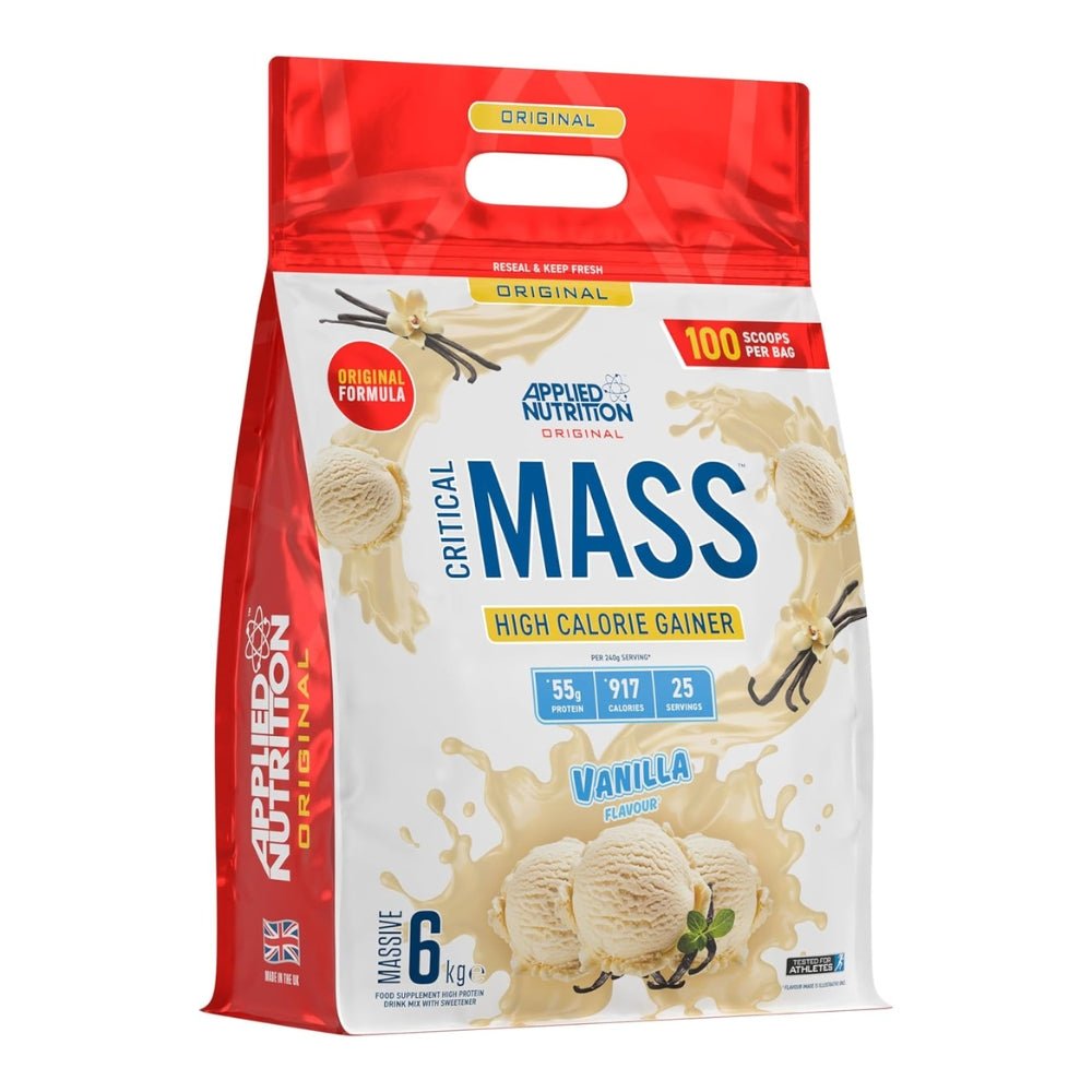 Applied Critical Mass Original Weight Gainer (per 60g scoop: 13.7g protein, 2.1g fat 229 cal) HALAL 5056555204481 - The Supplement Warehouse Pte Ltd