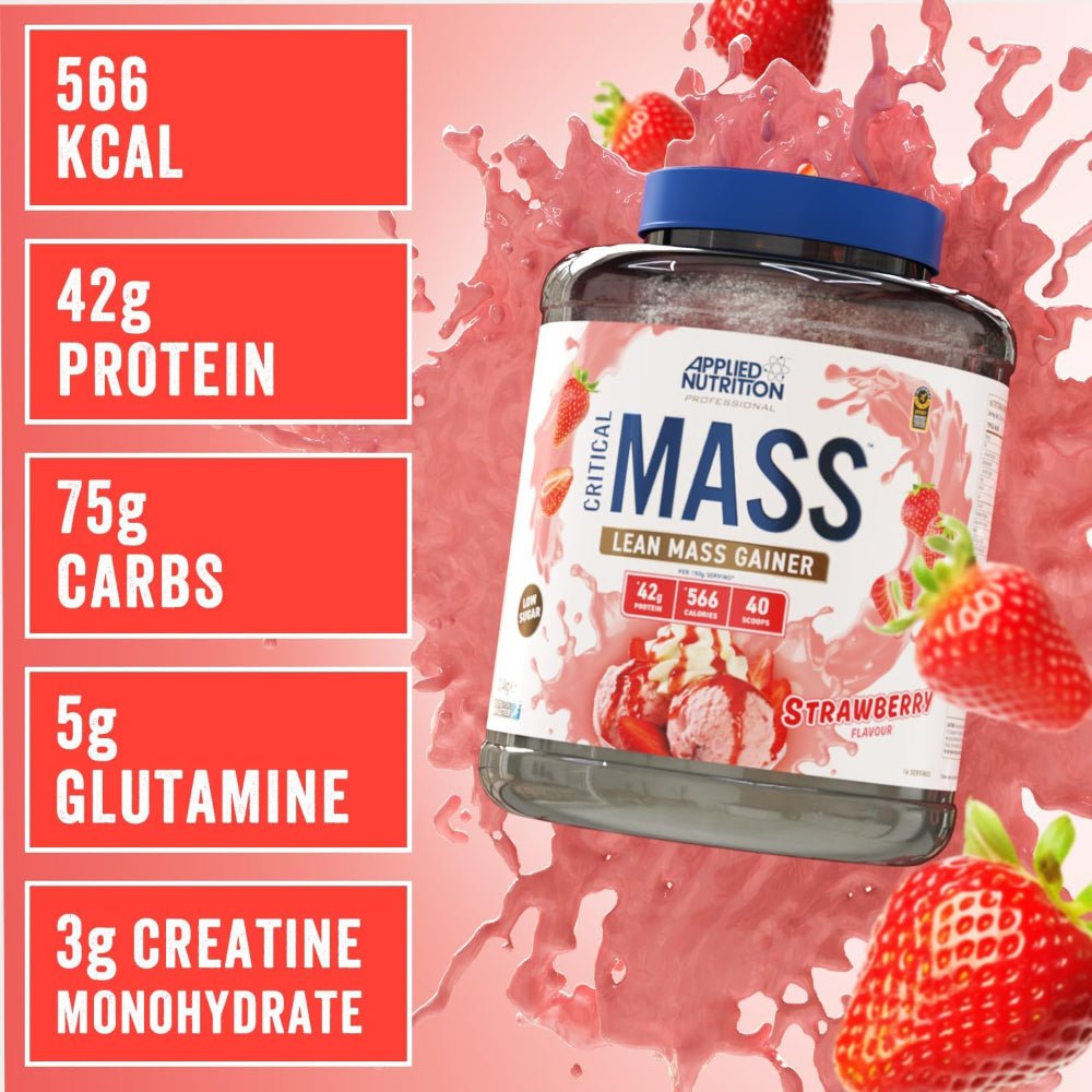 Applied Critical Mass Professional Lean Mass Gainer (per 60g scoop 17g Protein, 30g Carbs, 226 Calorie) HALAL 634158793882 - The Supplement Warehouse Pte Ltd