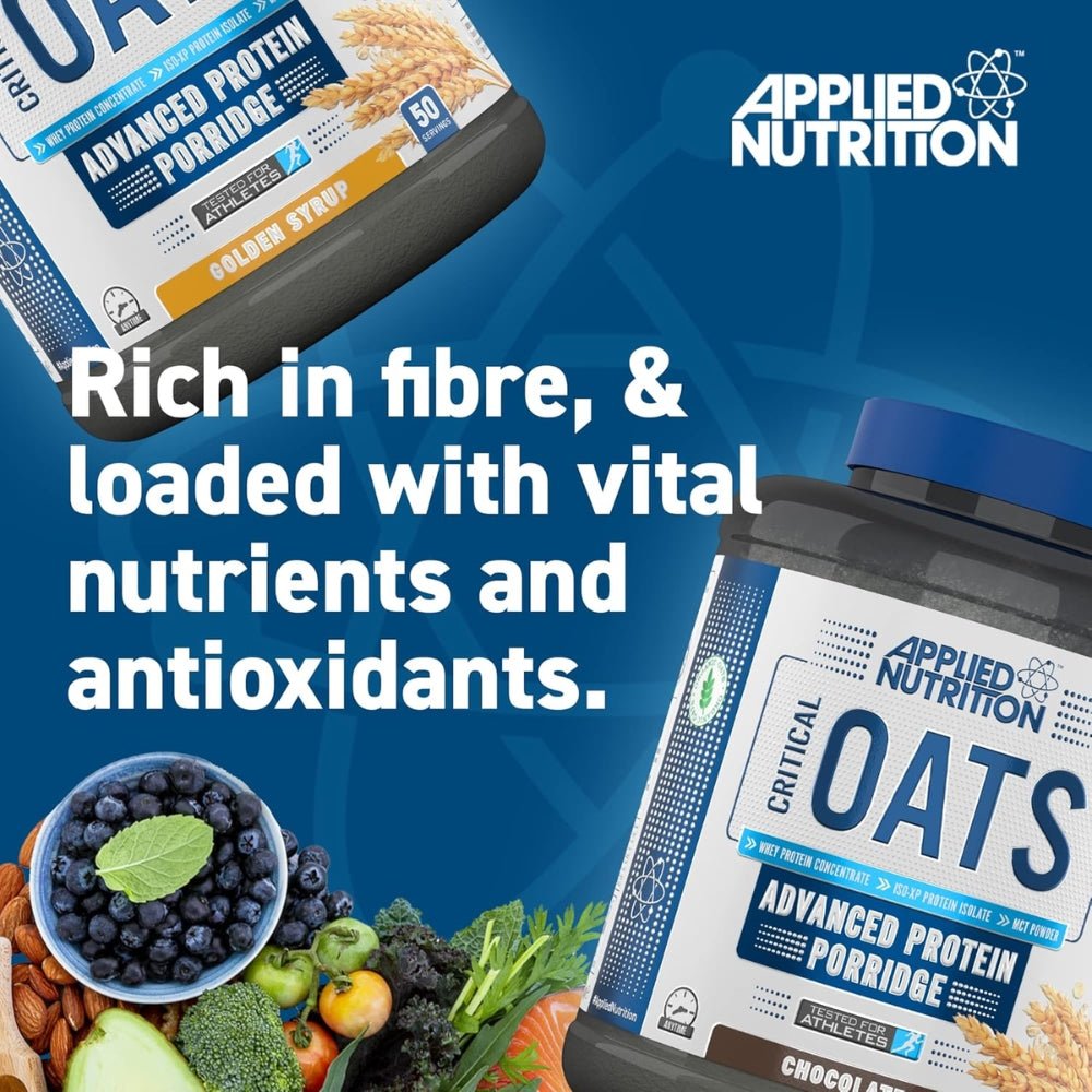 Applied Critical Organic Oats Protein Porridge 3kg 50 scoops HALAL (per scoop: 23g protein 23g carb 238 cal) 634158758782 - The Supplement Warehouse Pte Ltd