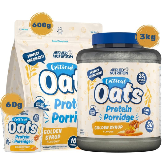 Applied Critical Organic Oats Protein Porridge HALAL (per scoop: 23g protein 23g carb 238 cal) 5056555205129new - The Supplement Warehouse Pte Ltd