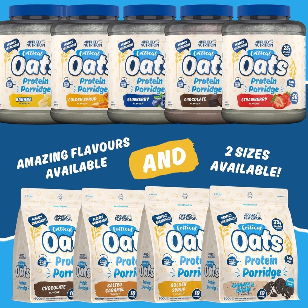 Applied Critical Organic Oats Protein Porridge HALAL (per scoop: 23g protein 23g carb 238 cal) 5056555205129new - The Supplement Warehouse Pte Ltd