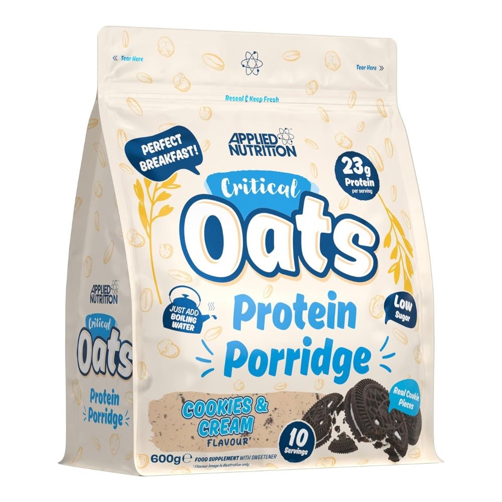 Applied Critical Organic Oats Protein Porridge HALAL (per scoop: 23g protein 23g carb 238 cal) 5056555205785 - The Supplement Warehouse Pte Ltd