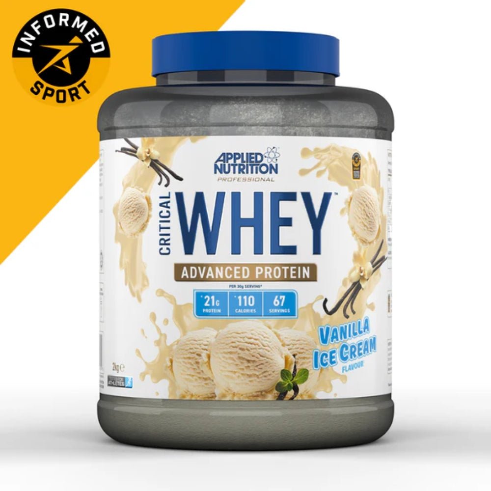 Applied Critical Whey Protein (per 30g scoop: 21g protein, 1.8 carb, 109 cal) HALAL 5056555204719 - The Supplement Warehouse Pte Ltd