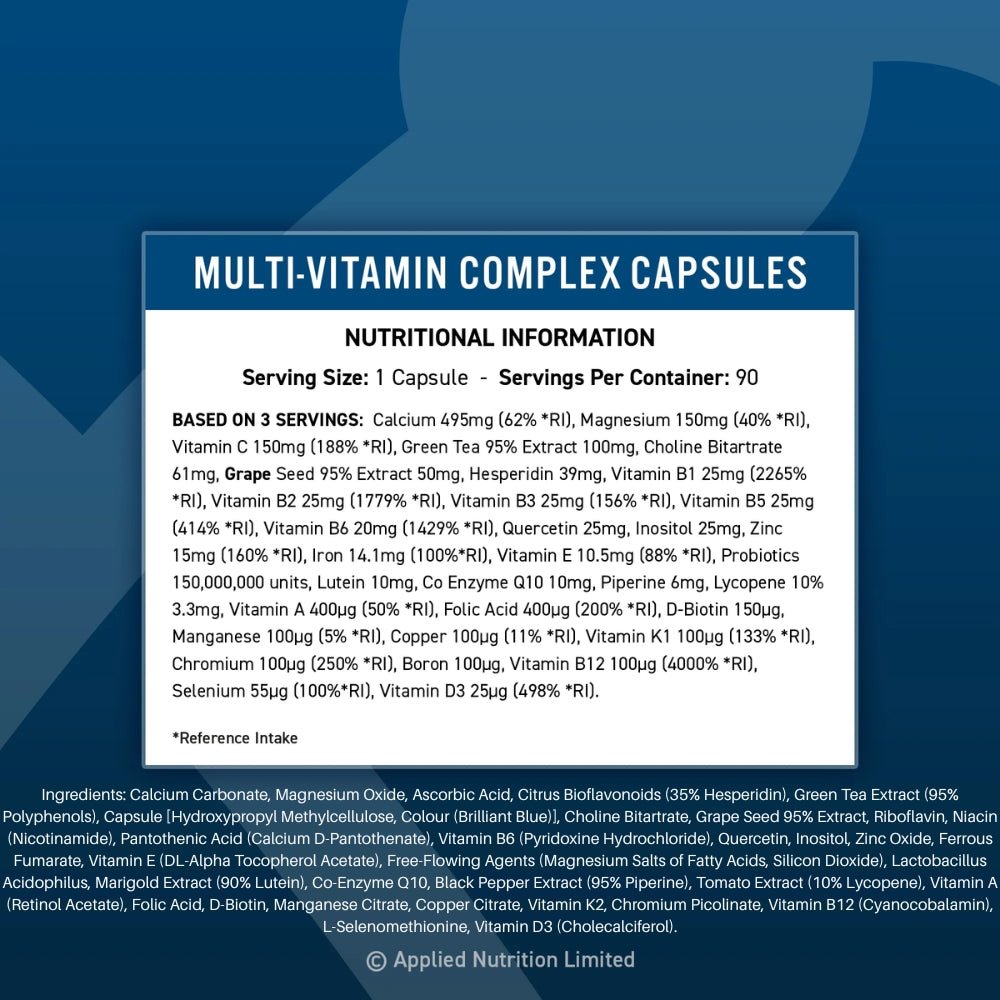 Applied Multi - Vitamin Complex 90 veg cap 5056555205617 - The Supplement Warehouse Pte Ltd
