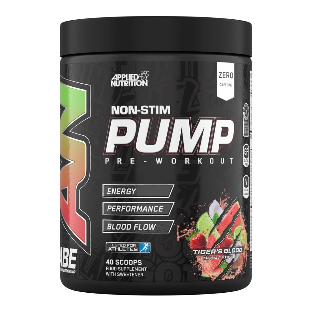 Applied Pump ZERO STIM Pre - Workout (per 12g scoop: 5g citrulline, 1.5g creatine, 1.5g beta - alanine, 1g taurine) HALAL 500g 5056555204313 - The Supplement Warehouse Pte Ltd