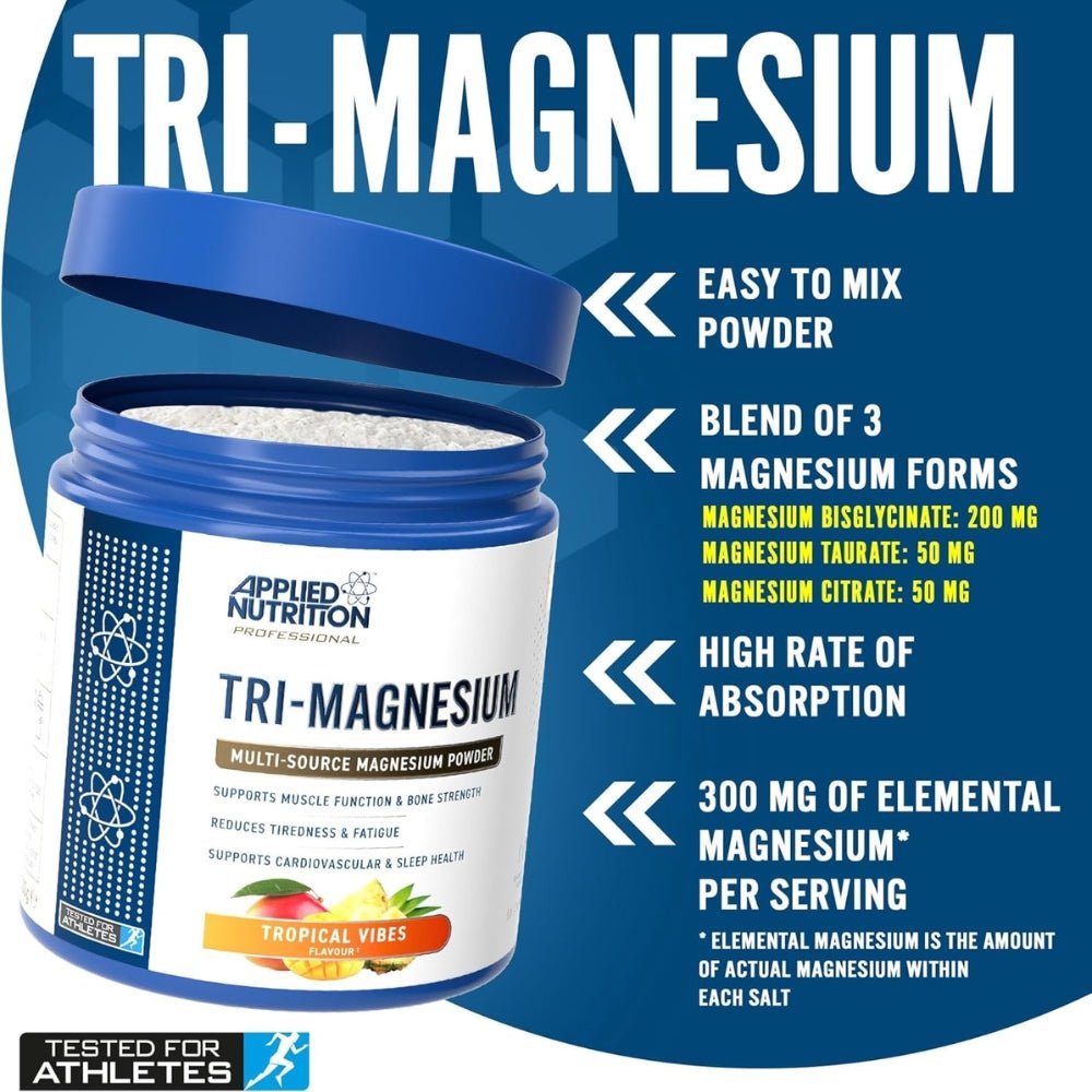 Applied Tri - Magnesium (Biglycinate, Taurate, Citrate) Powder 50 srv 200g 5056555206973 - The Supplement Warehouse Pte Ltd