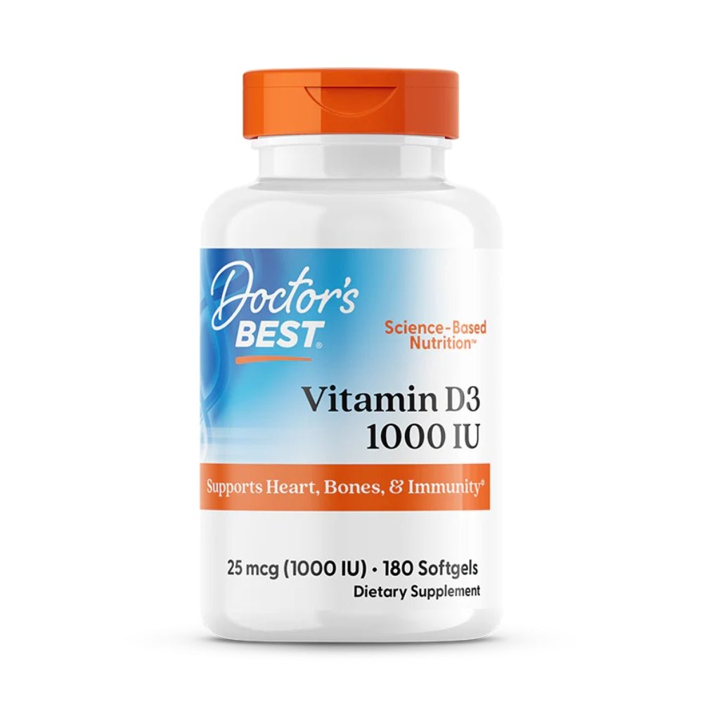 Doctor's Best Vitamin D3 180 Softgels 753950002098 - The Supplement Warehouse Pte Ltd