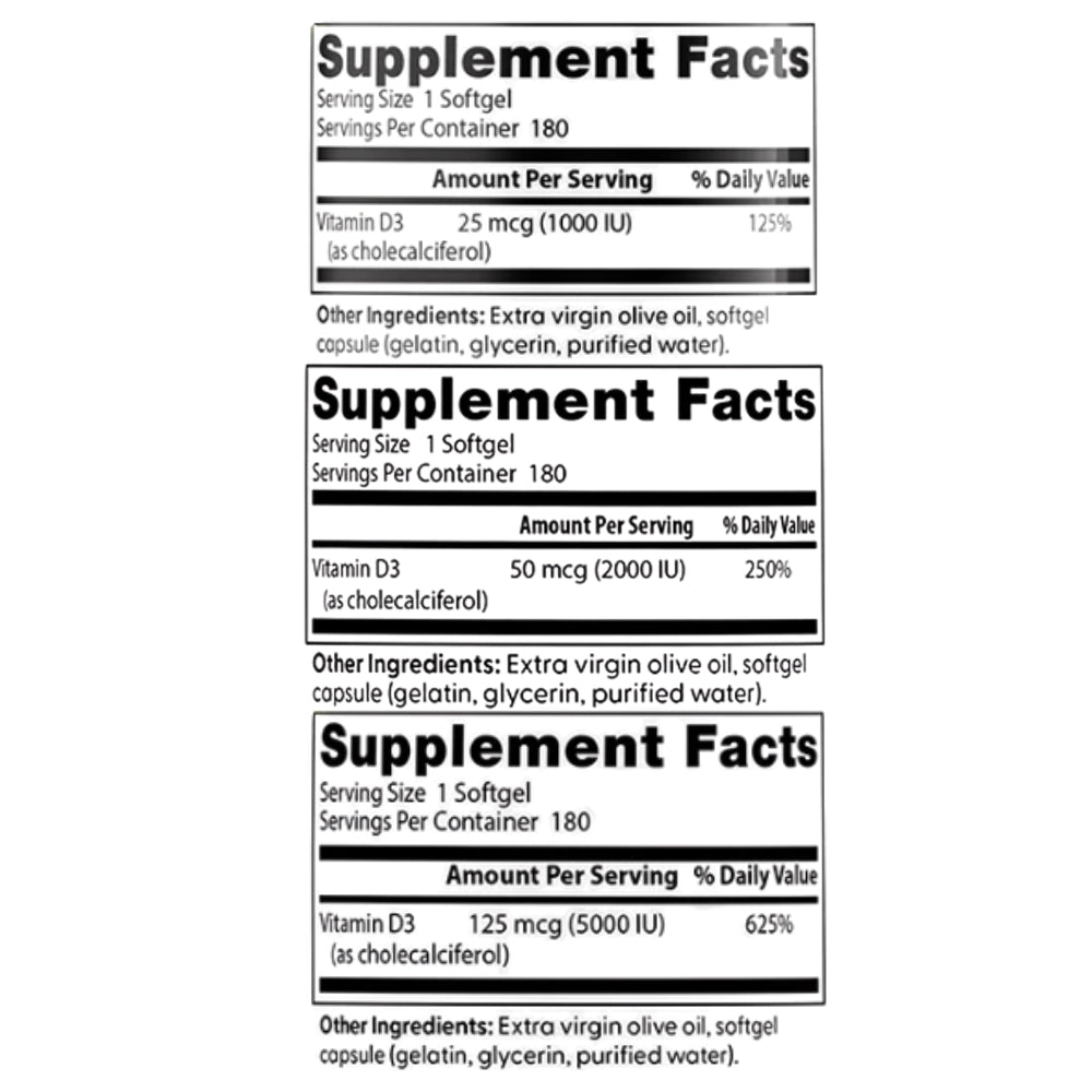 Doctor's Best Vitamin D3 180 Softgels 753950002098 - The Supplement Warehouse Pte Ltd