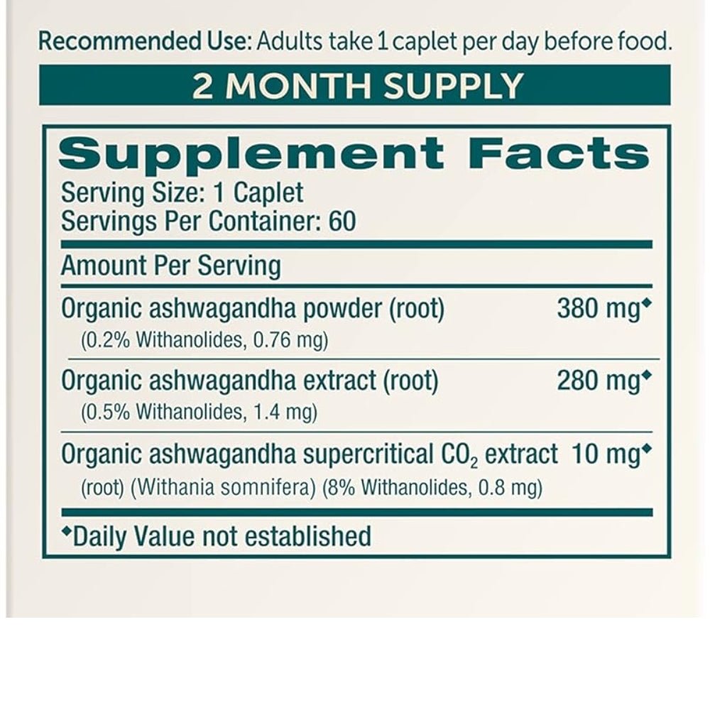 Himalaya Organic Ashwagandha (releases stress, boosts energy) 60 caps 605069401012 - The Supplement Warehouse Pte Ltd
