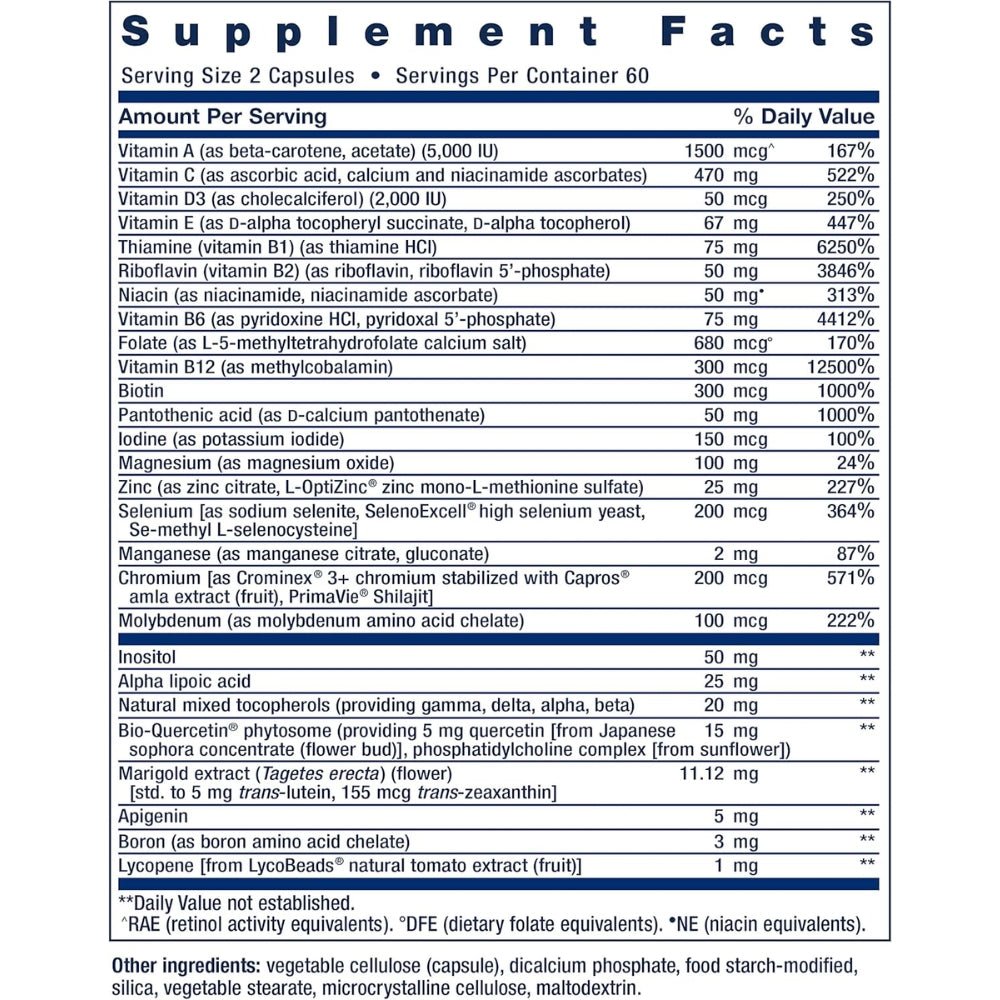Life Extension Two - Per - Day Multivitamin 60 veg caps 737870231769 - The Supplement Warehouse Pte Ltd