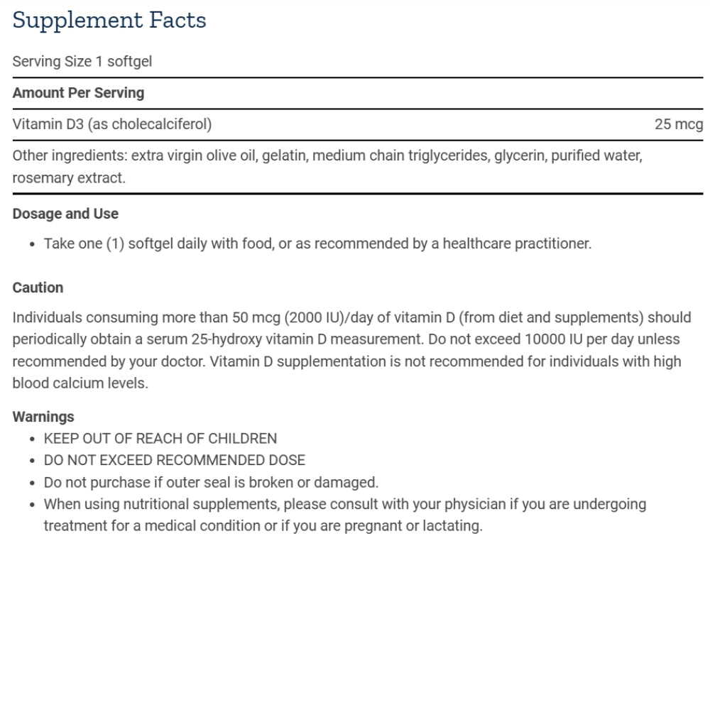 Life Extension Vitamin D3 softgels 737870175124 - The Supplement Warehouse Pte Ltd