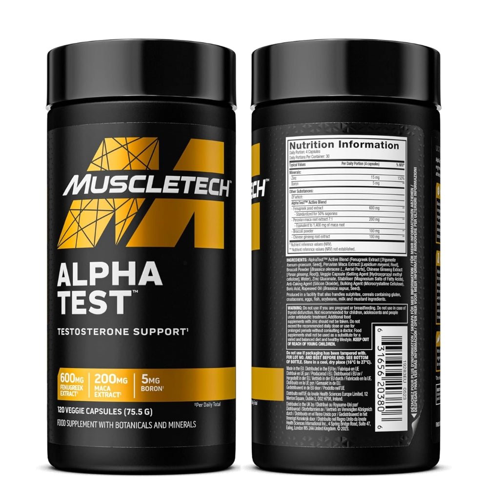 MuscleTech Alpha Test 120 caps 631656606768 - The Supplement Warehouse Pte Ltd