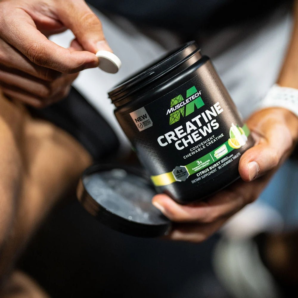 MuscleTech Creatine Chews 90 Chews x01/26 Citrus Burst 631656610703- The Supplement Warehouse Pte Ltd