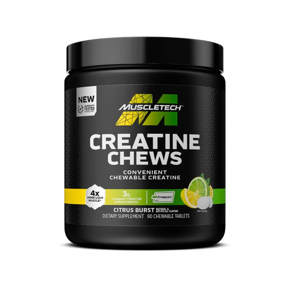 MuscleTech Creatine Chews 90 Chews x01/26 Citrus Burst 631656610703- The Supplement Warehouse Pte Ltd