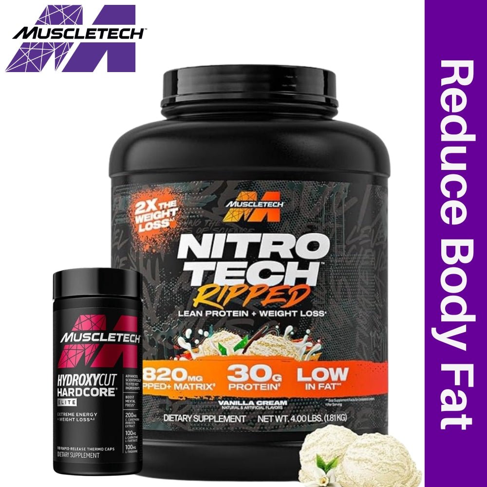 MuscleTech Nitro Tech Ripped 4 lbs + Hydroxycut Elite 110 caps Bundle - The Supplement Warehouse Pte Ltd