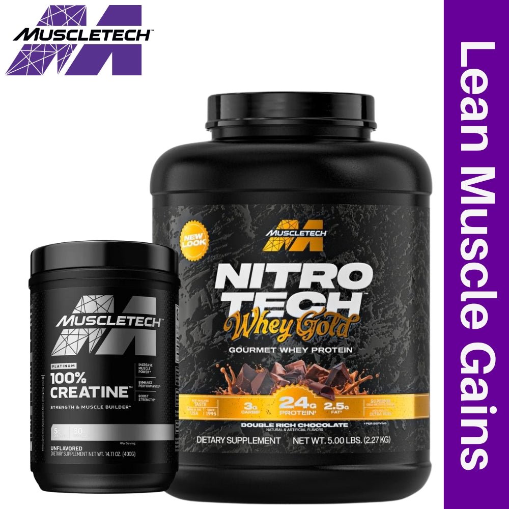 MuscleTech Nitro Tech Whey Gold 5 lbs+ Creatine 400g Bundle - The Supplement Warehouse Pte Ltd