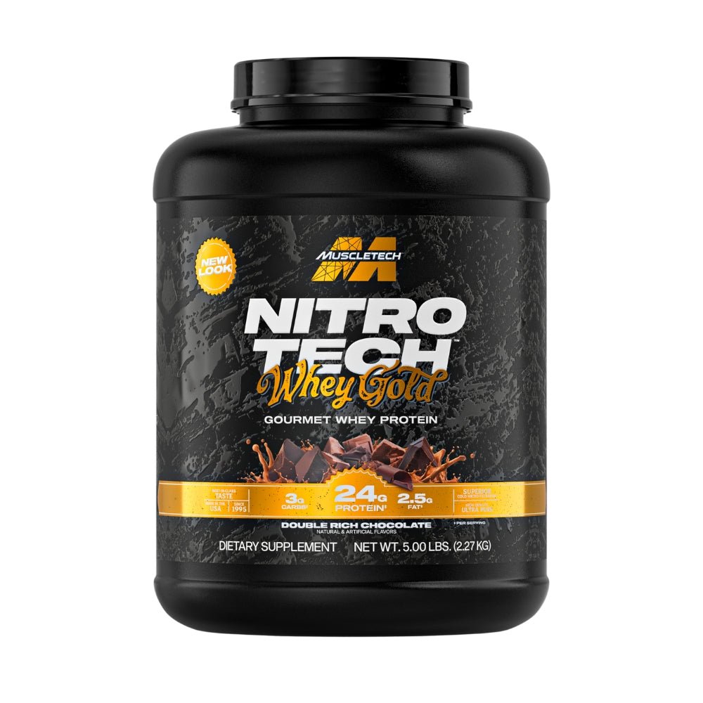 MuscleTech Nitro Tech Whey Gold Protein 5 lbs (24g protein, 2g carb, 130 cal) 631656710496 - The Supplement Warehouse Pte Ltd