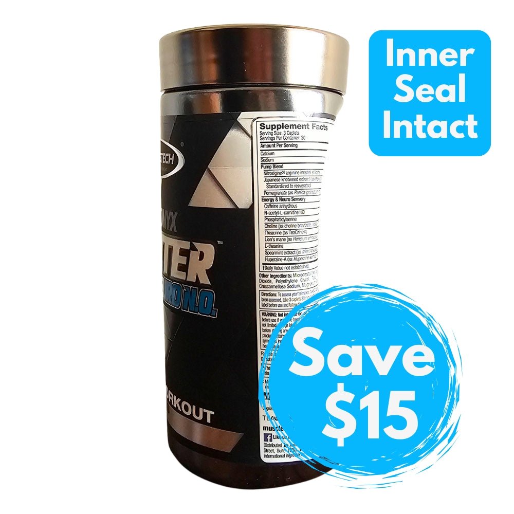 MuscleTech Shatter Neuro N.O. Pre - Workout 60 caplets 631656609431 - Dented - The Supplement Warehouse Pte Ltd