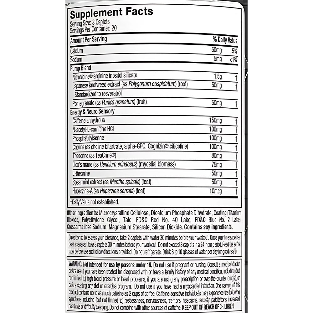 MuscleTech Shatter Neuro N.O. Pre - Workout 60 caplets 631656609431 - The Supplement Warehouse Pte Ltd