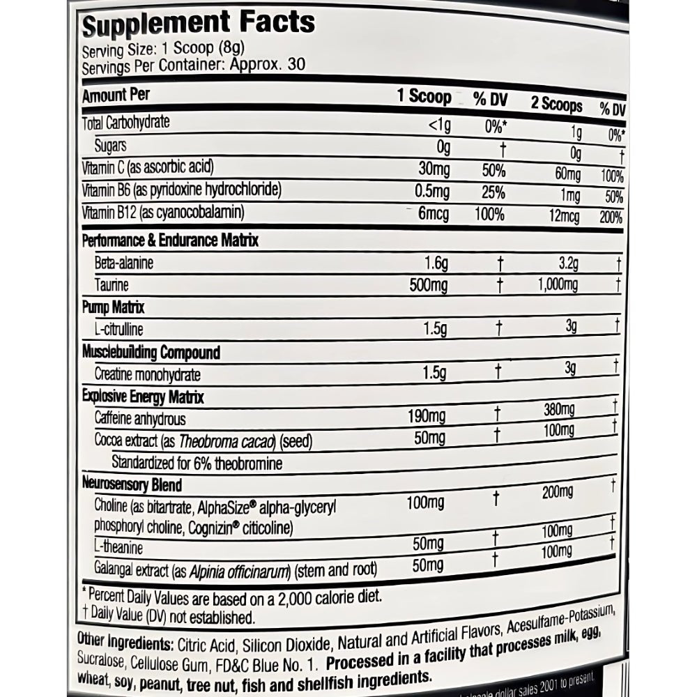 MuscleTech Vapor X5 Pre - Workout 30 servings 631656254013 - The Supplement Warehouse Pte Ltd
