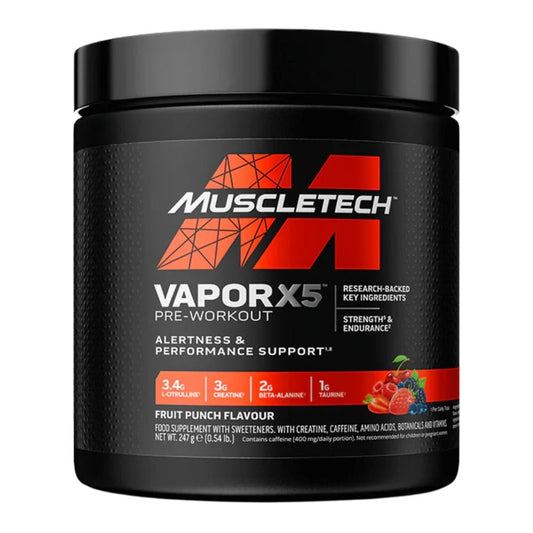 MuscleTech Vapor X5 Pre - Workout 30 servings 631656254020 - The Supplement Warehouse Pte Ltd