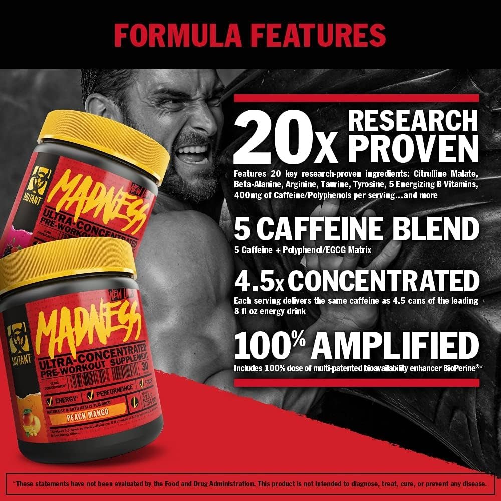 Mutant Madness Pre Workout 30srv 627933026145- The Supplement Warehouse Pte Ltd