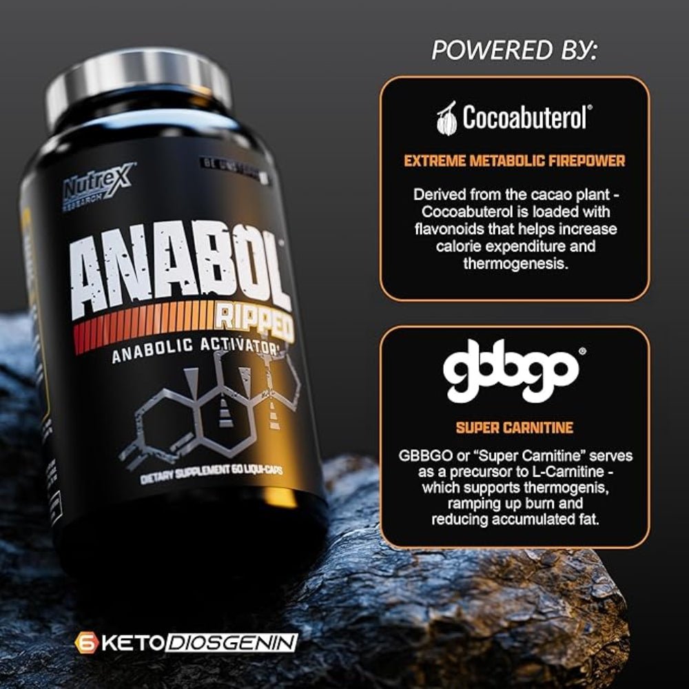 Nutrex ANABOL Anabolic Activator 60 veg caps 850046504501 - The Supplement Warehouse Pte Ltd