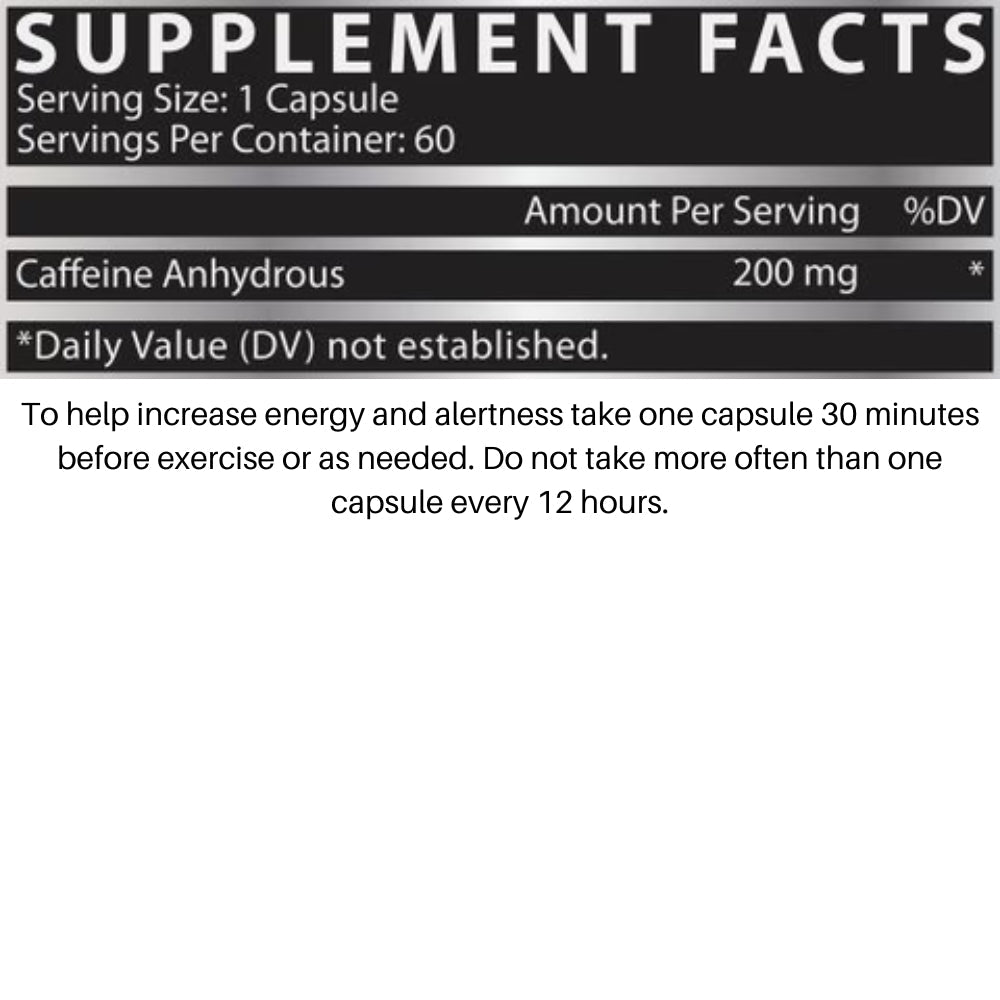 Nutrex Caffeine 200 60 veg cap (Exp Jul 2027) 850026029147 - The Supplement Warehouse Pte Ltd