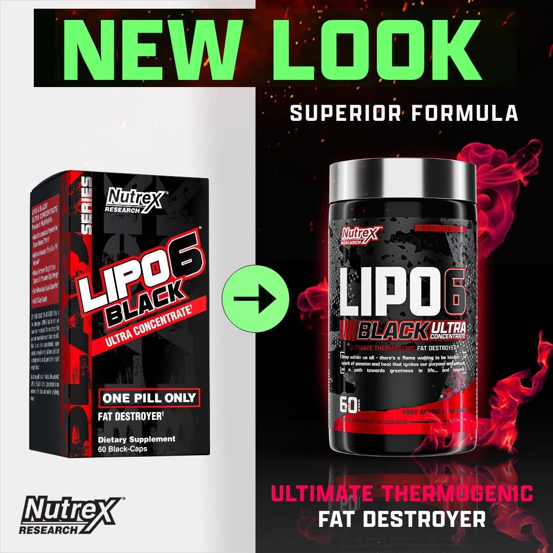 Nutrex Lipo6 Black Ultra Concentrate 60 veg caps 859400007382 - The Supplement Warehouse Pte Ltd