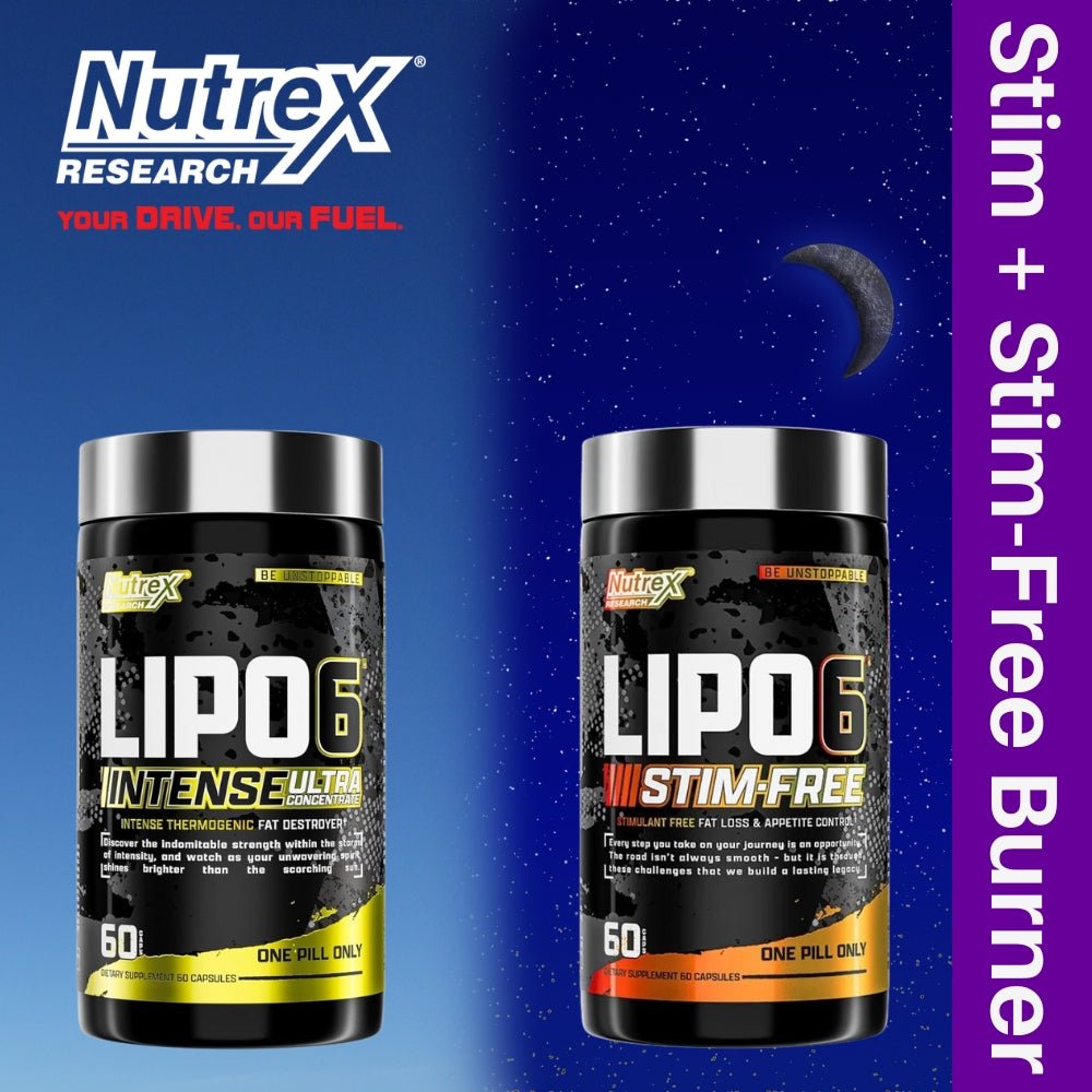 Nutrex Stim and Non - Stim Fat Burning Bundle - The Supplement Warehouse Pte Ltd