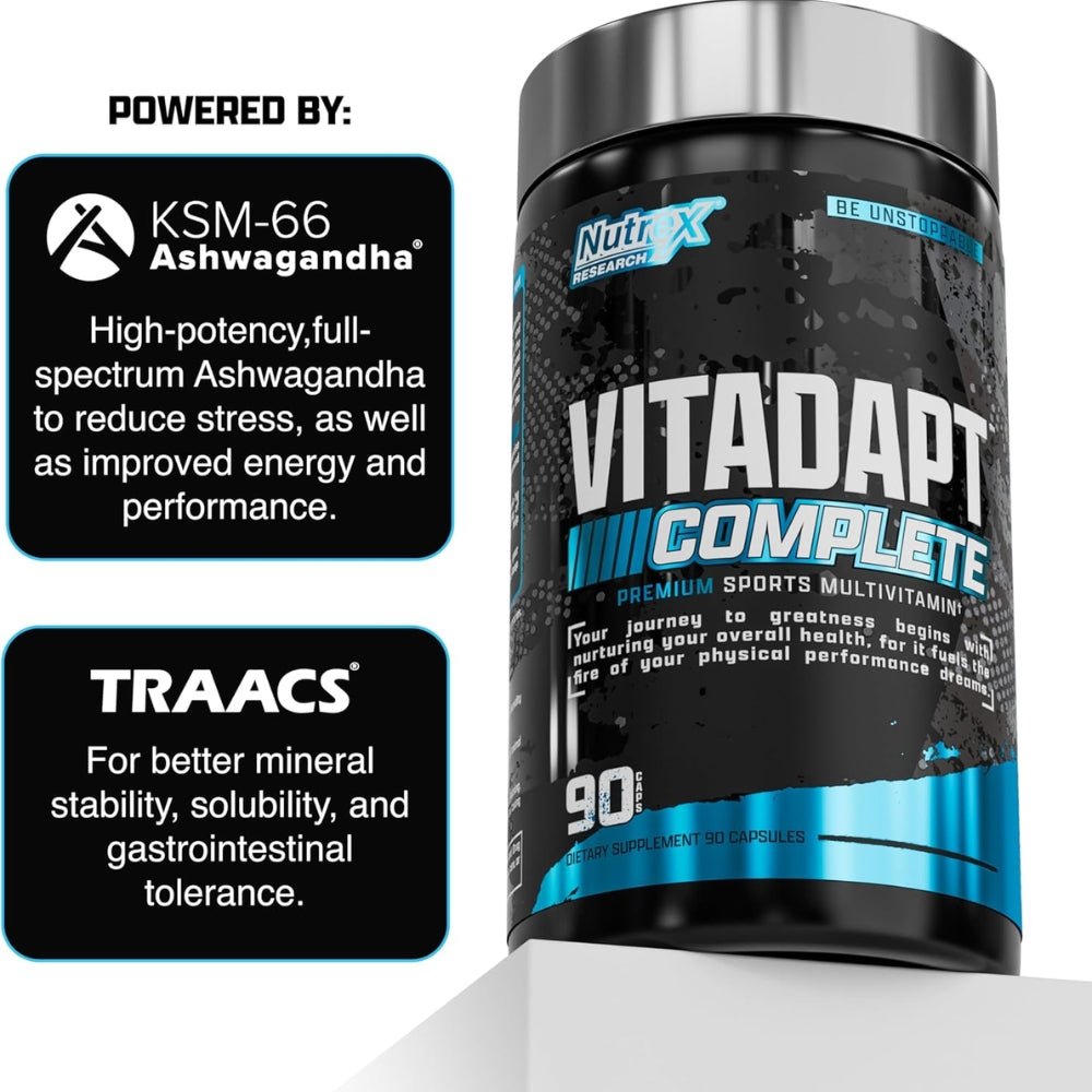 Nutrex Vitadapt Sports Multivitamin 90 veg tab x08/27 857839006549 - The Supplement Warehouse Pte Ltd