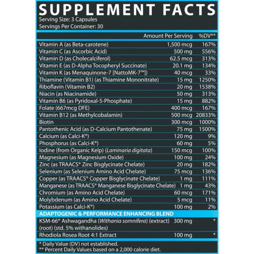 Nutrex Vitadapt Sports Multivitamin 90 veg tab x08/27 857839006549 - The Supplement Warehouse Pte Ltd
