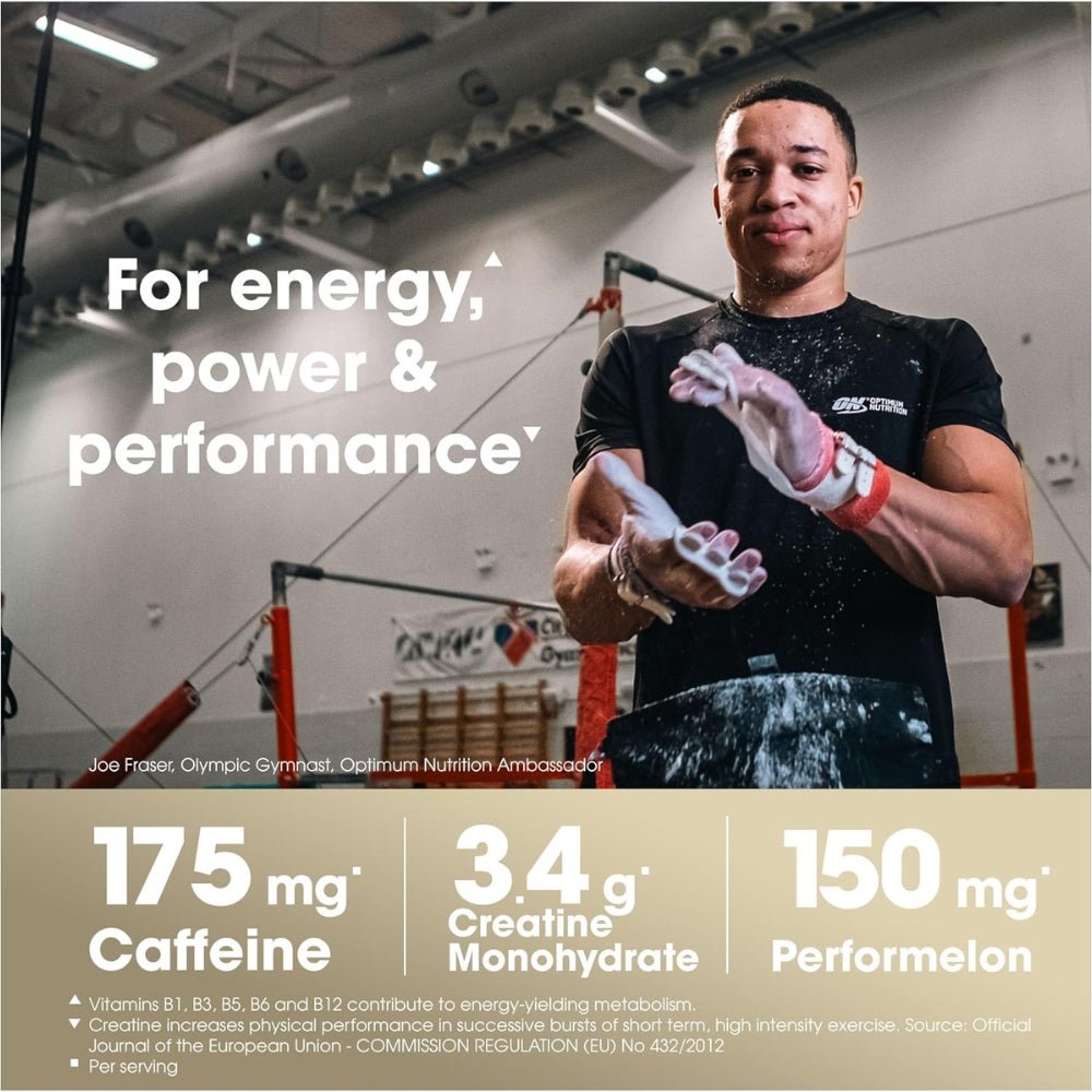 Optimum Nutrition GS Pre - Workout 30 srv (per 11g scoop: 175mg caffeine, 3.4g creatine, 1.5g beta alanine, 750mg citrulline) 5060469985268 - The Supplement Warehouse Pte Ltd