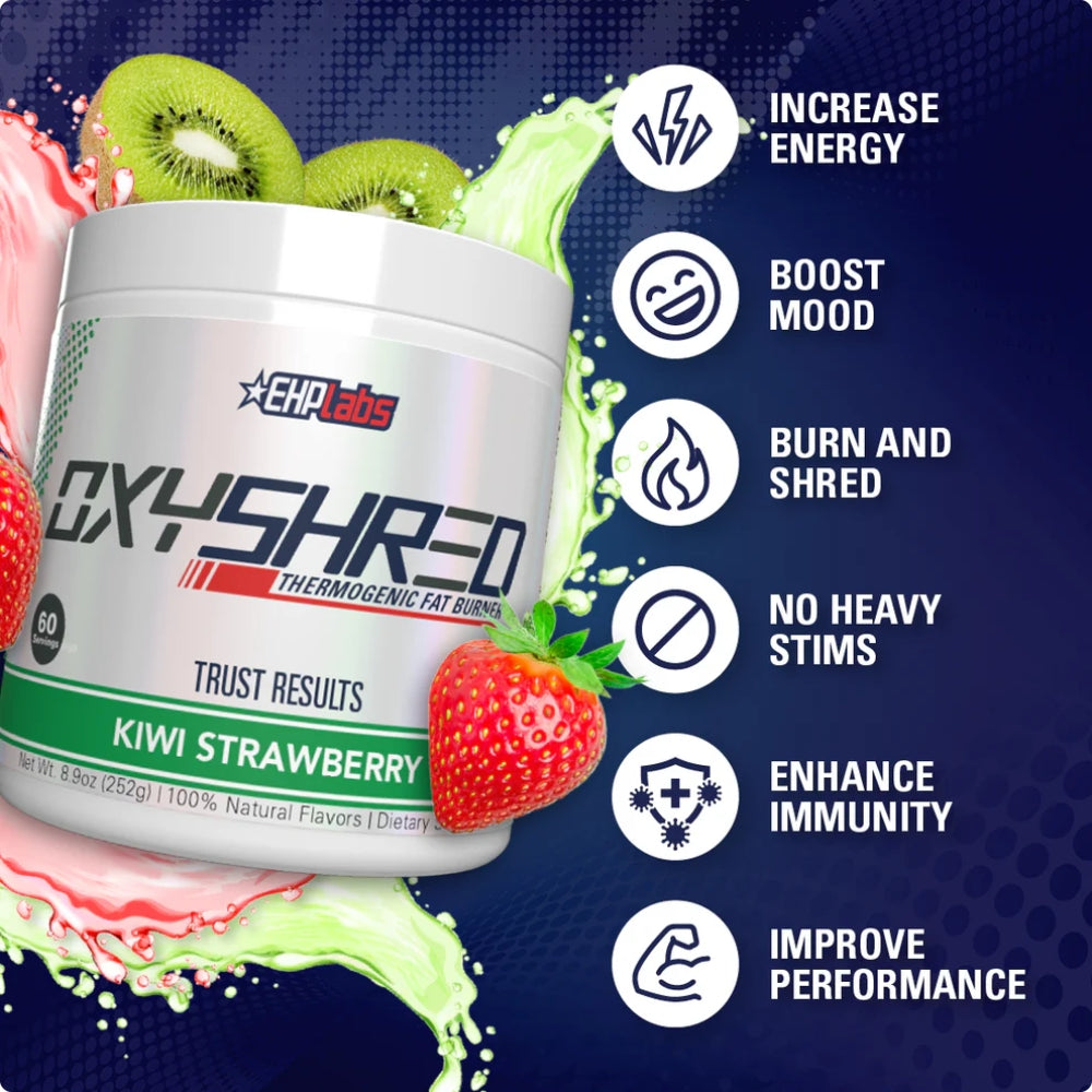 EHP Labs OxyShred Thermogenic Fat Burner 60 servings + Free Shaker