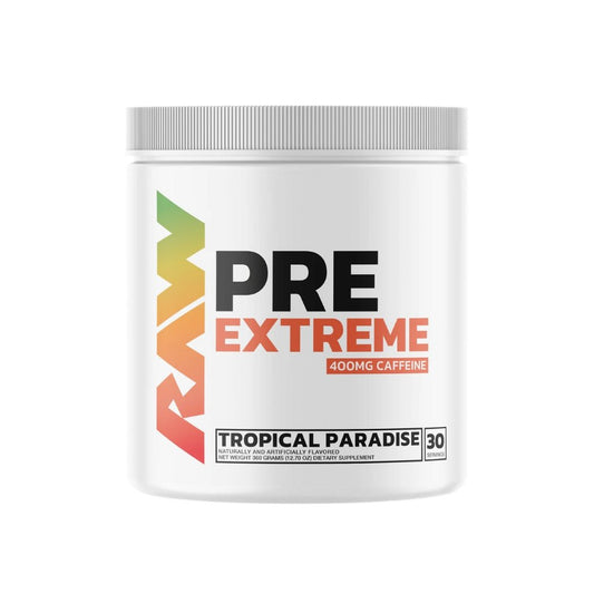 RAW Pre Extreme 30 srv (per srv: 400mg caffeine 3.5g Beta Alanine, 2.5g Citrulline) 850049150576 - The Supplement Warehouse Pte Ltd
