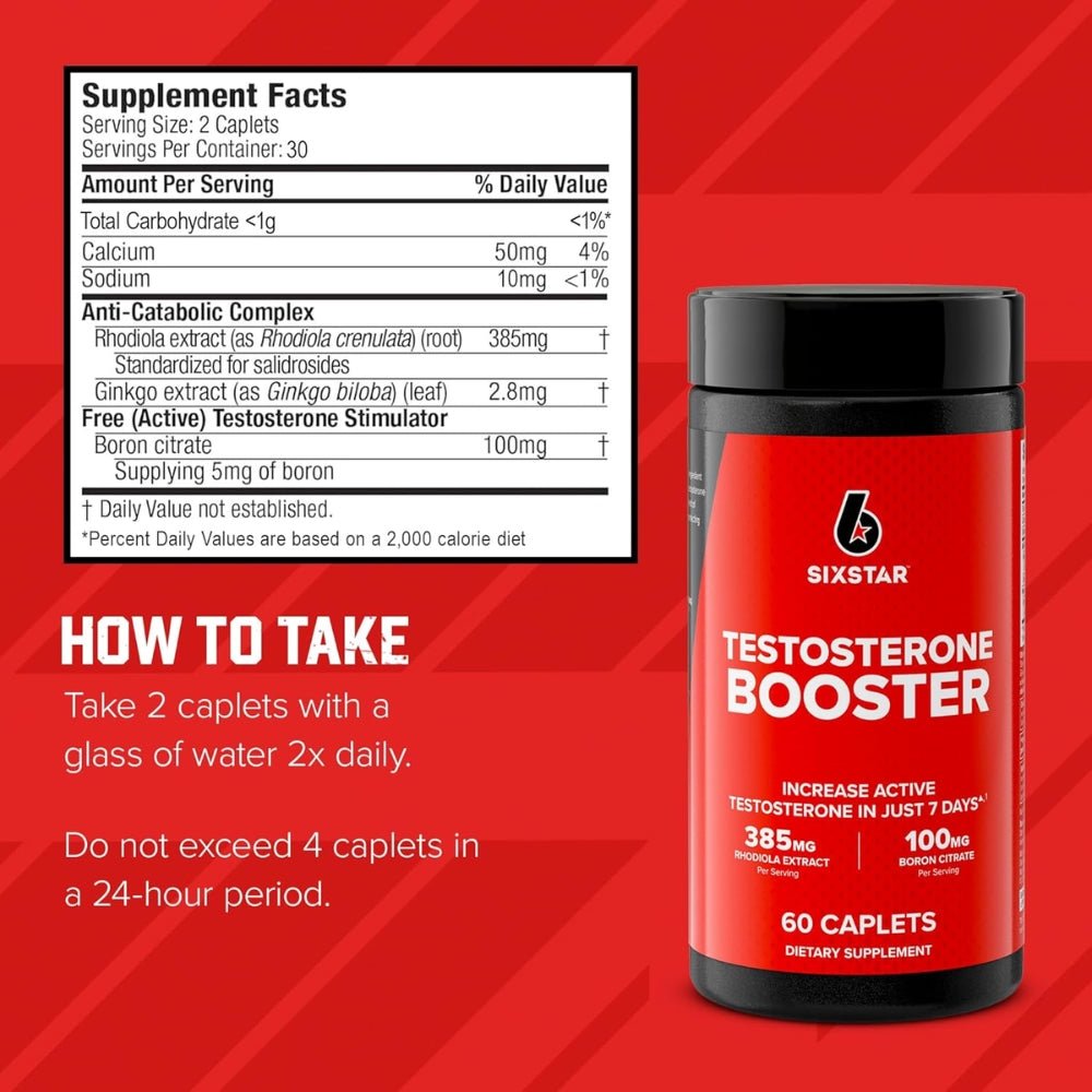 Six Star Elite Series Testo Booster (for Men's health) 60 caplets 631656603118 - The Supplement Warehouse Pte Ltd