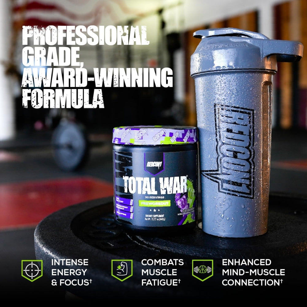 RedCon1 Total War (Pre-Workout) 30 serving + Free (Made in USA RedCon1 Shaker)