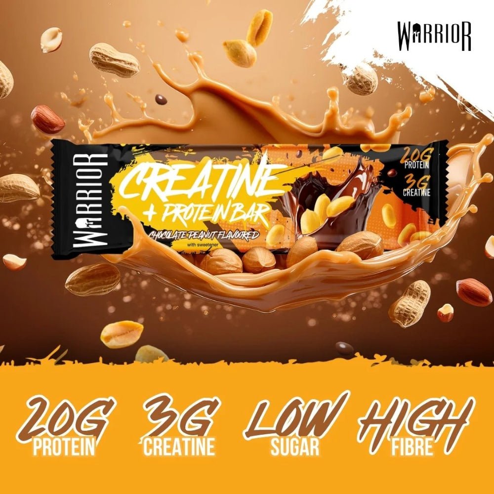 Warrior Creatine Protein Bar (Strength, Muscle, Recovery) 75g 5060756347205 - The Supplement Warehouse Pte Ltd