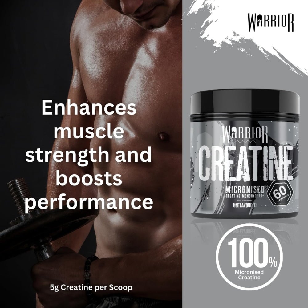 Warrior Micronized Creatine Monohydrate (in Unflavored and Flavored) 300g 5060424707577 - The Supplement Warehouse Pte Ltd