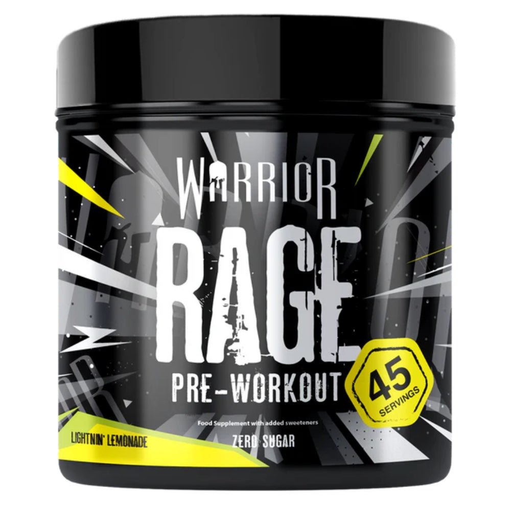 Warrior Rage Pre - Workout 392g 45 srv (contains 300mg Caffeine, Creatine, Beta Alanine, BCAA, Arginine, Citrulline) 5060292834931 - The Supplement Warehouse Pte Ltd