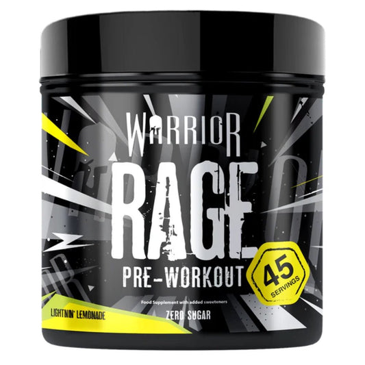 Warrior Rage Pre - Workout 392g 45 srv (contains 300mg Caffeine, Creatine, Beta Alanine, BCAA, Arginine, Citrulline) 5060292834931 - The Supplement Warehouse Pte Ltd